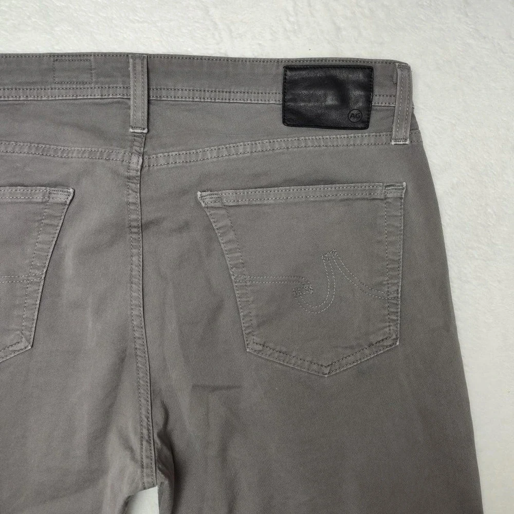 AG Adriano Goldschmied Matchbox Jeans Mens 36x28 Gray Slim Straight Stretch USA